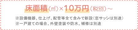 床面積×10万円～